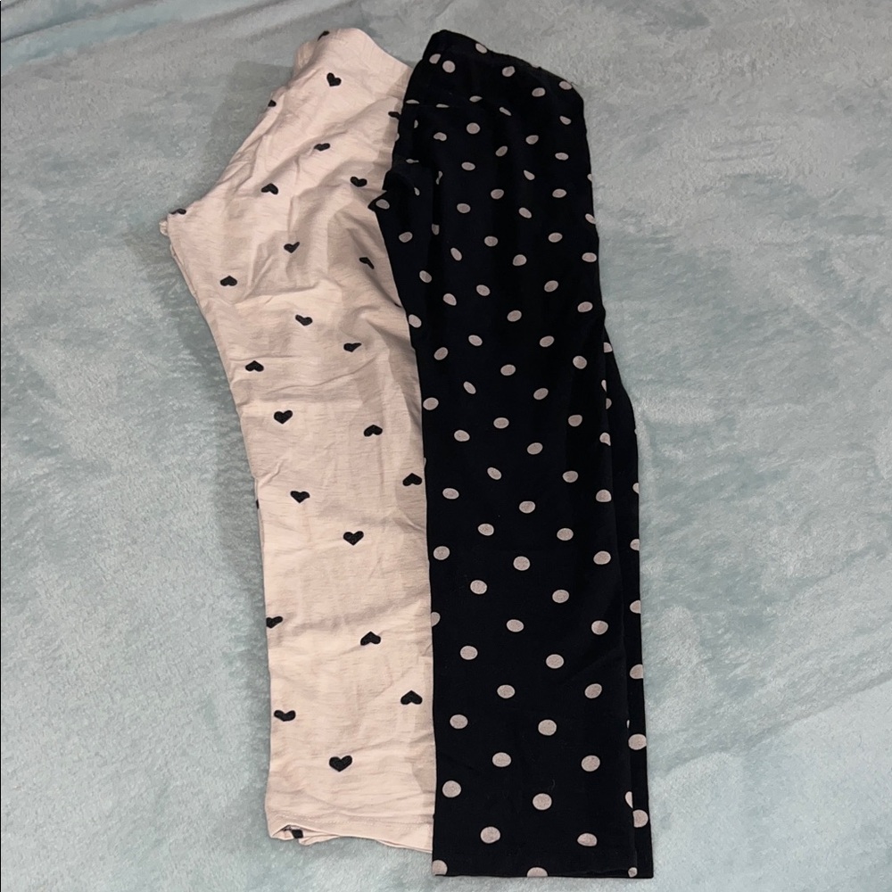 Polka Dot and Heart Print leggins